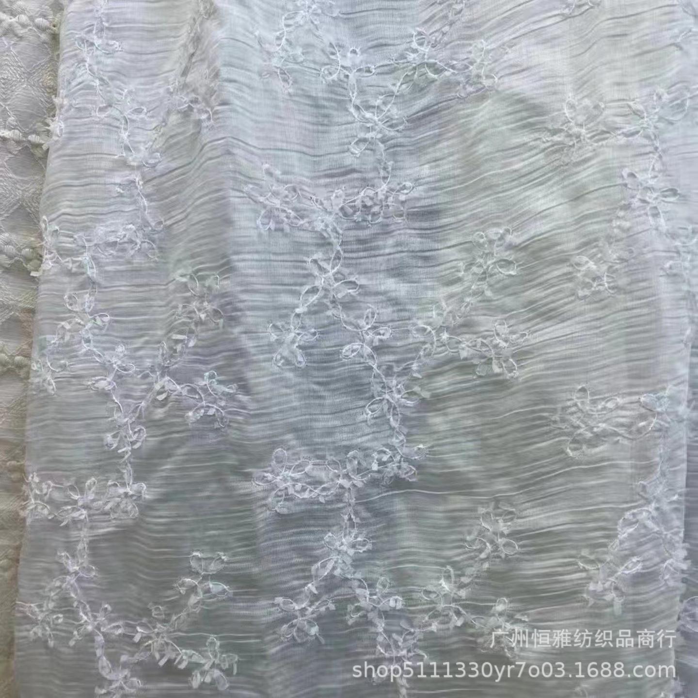 爆款立体海棠花刺绣盘带蕾丝绣花