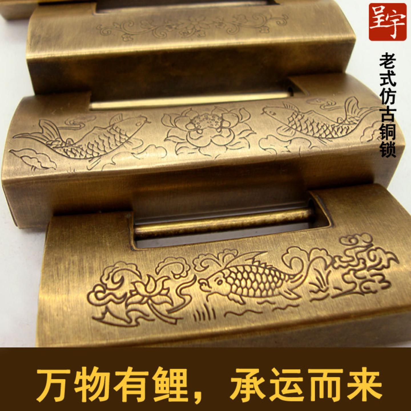 仿古铜锁老式中式复古锁古风小锁