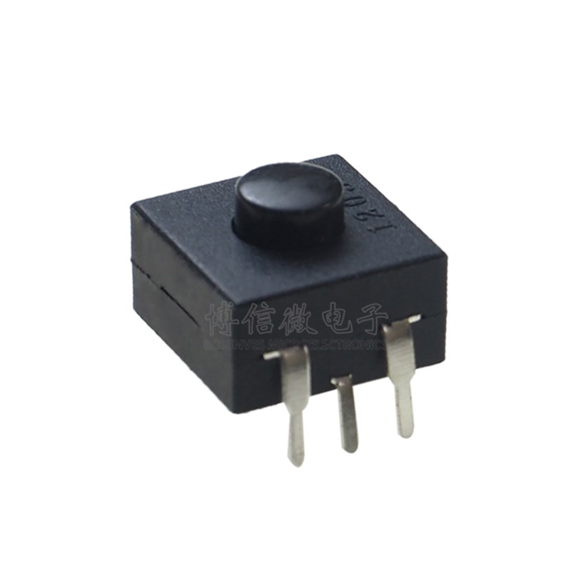 223YD 强光手电筒开关 12*12*9MM一排三脚插脚 二开一关3P