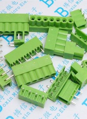 HT5.08 绿色接线端子 2P 3P 4P 5P 6P 8P 5.08MM 直/弯角( 一套)