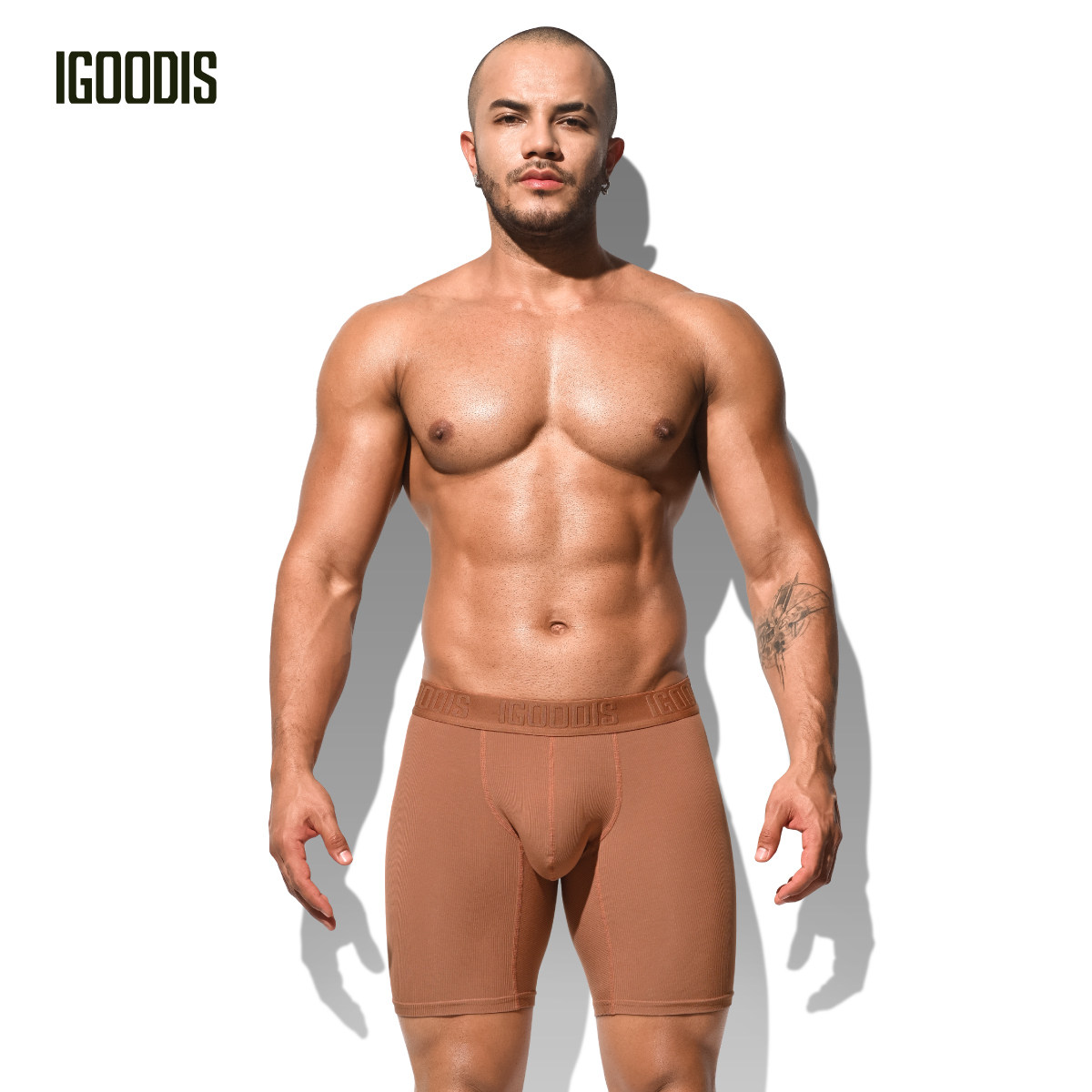 igoodis男士平角裤五分短裤莫代尔高弹柔软耐磨抗皱运动长内裤,女士内衣/男士内衣/家居服,男平角内裤,淘宝优惠券,粉丝福利购,淘宝优惠卷