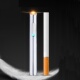 防风打火机创意金属超薄可放入香烟 迷你USB充电细烟电子点烟器