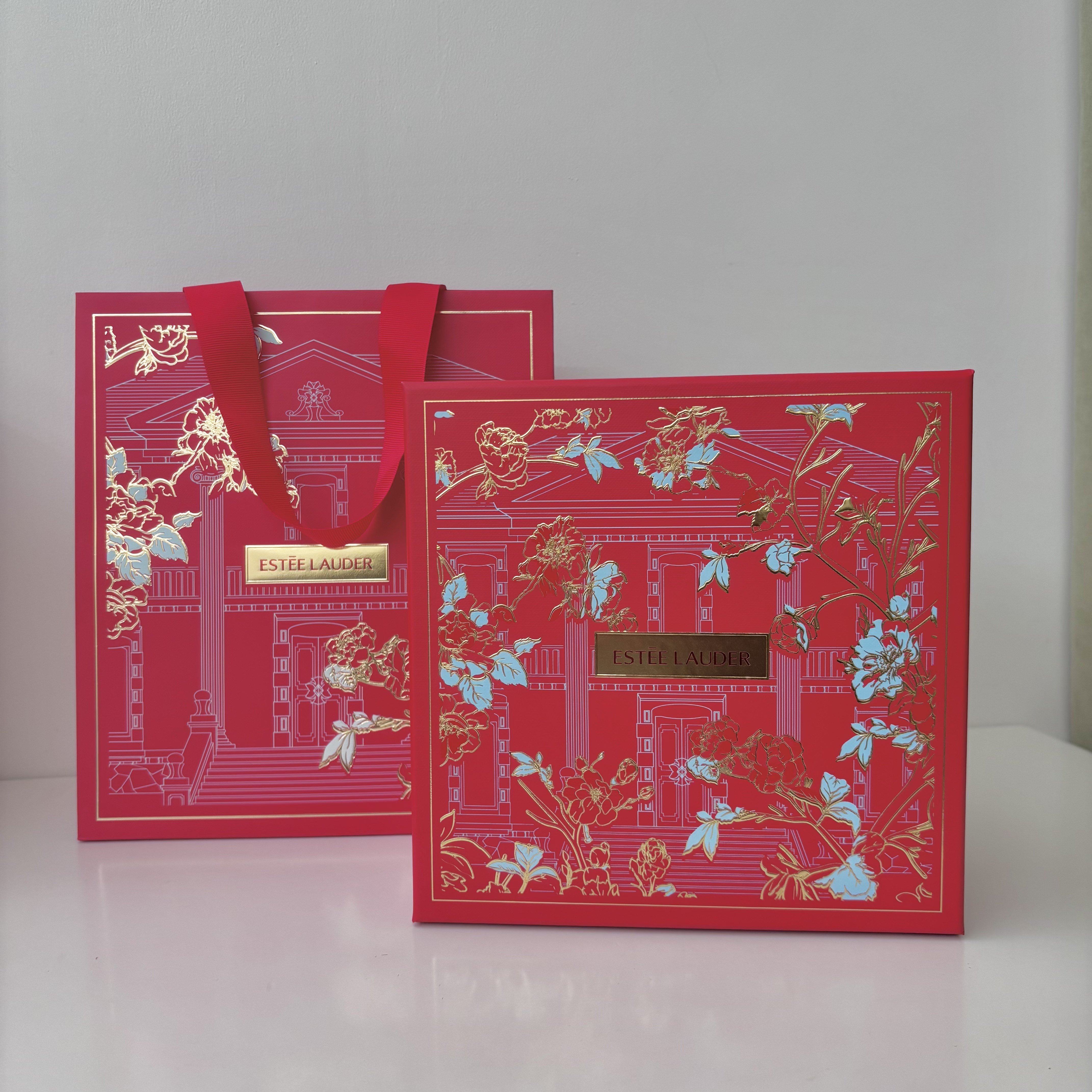 雅诗兰黛专柜手提袋包装袋护肤品礼品袋纸袋中小号空礼盒节庆礼盒