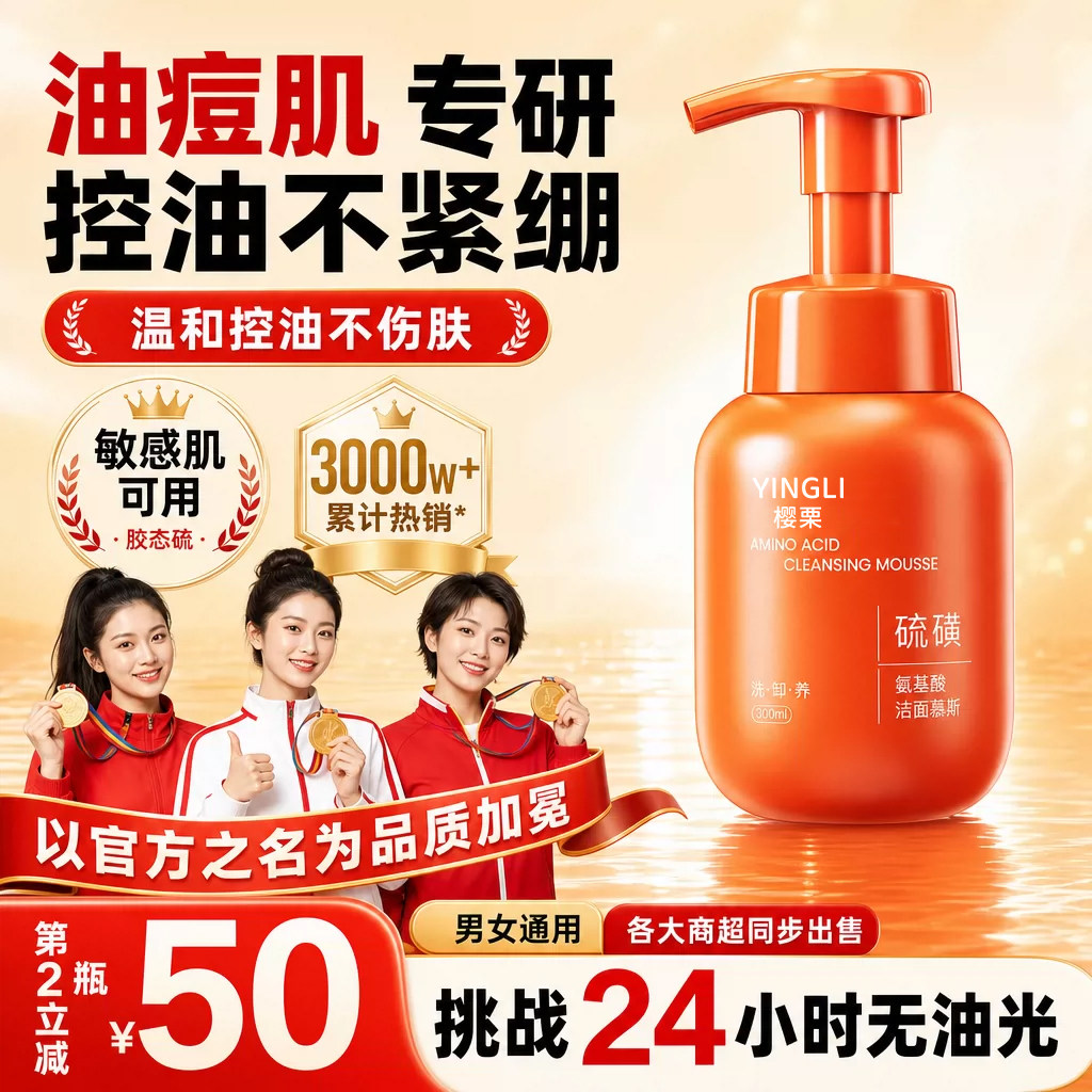 明星同款|小气罐氨基酸洁面慕斯图片