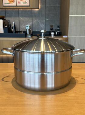 LUCUKU路卡库304不锈钢蒸锅家用加厚多用途大汤锅蒸煮两用锅30cm