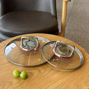 出口欧美锅盖钢化玻璃锅盖汤炒锅锅盖304不锈钢玻璃锅盖16-30cm