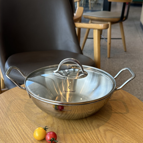 超实用型18/10不锈钢双耳奶锅