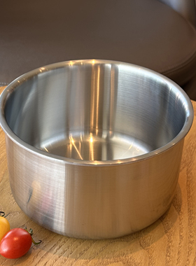 18/10不锈钢三层钢无柄奶锅辅食锅泡面锅一人食火锅16/18cm