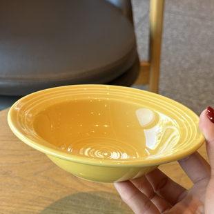 TUXTON酷彩釉下彩陶瓷碗17 4.5cm黄色酸奶碗高颜值家用