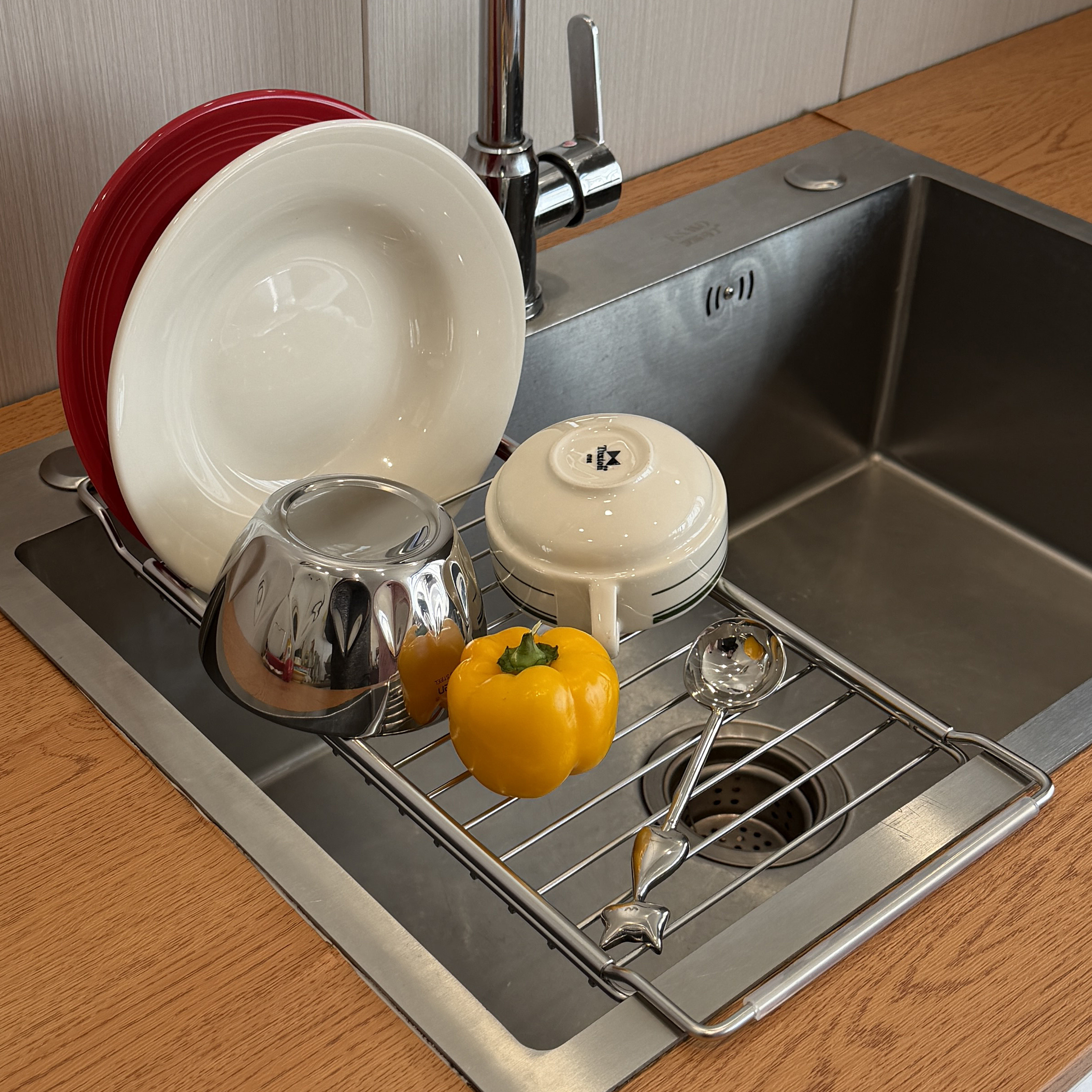 304不锈钢可伸缩水槽沥水架厨房洗碗池洗菜盆碗碟杯子沥水置物架,厨房/烹饪用具,水槽置物架,淘宝优惠券,粉丝福利购,淘宝优惠卷