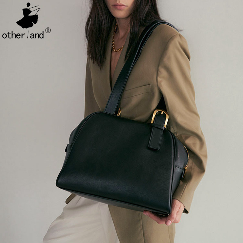 other and波士顿包欧美简约通勤时尚大容量包腋下单肩手提枕头包