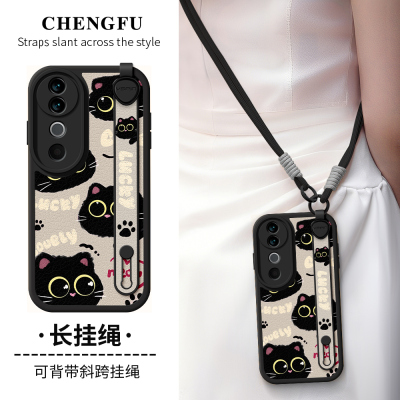 琛赋适用vivoS30手机壳s20新款S19斜挎挂绳s18猫咪煤球s17女s16防摔s15背带s12腕带pro支架s10软s9保护套vivo