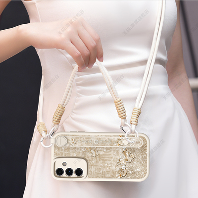 琛赋适用三星S25手机壳Galaxy新款S24斜挎可背带挂绳Note20Ultra水晶马S23十S22+中国风s21FE女s20保护套plus