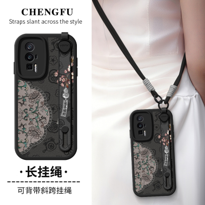 琛赋适用redmi红米K80手机壳新款k90斜挎挂绳k70至尊版k60复古宫廷女k50可背带子K40S腕带支架妈妈保护套pro