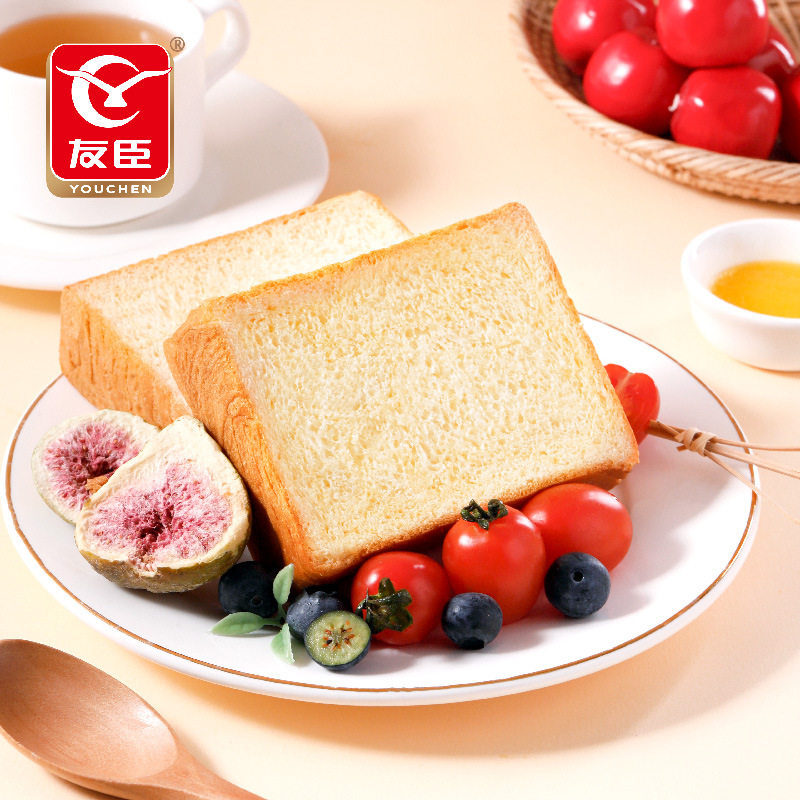 友臣早餐面包黄油吐司厚切面包蛋糕牛乳三明治代餐整箱手撕吐司片