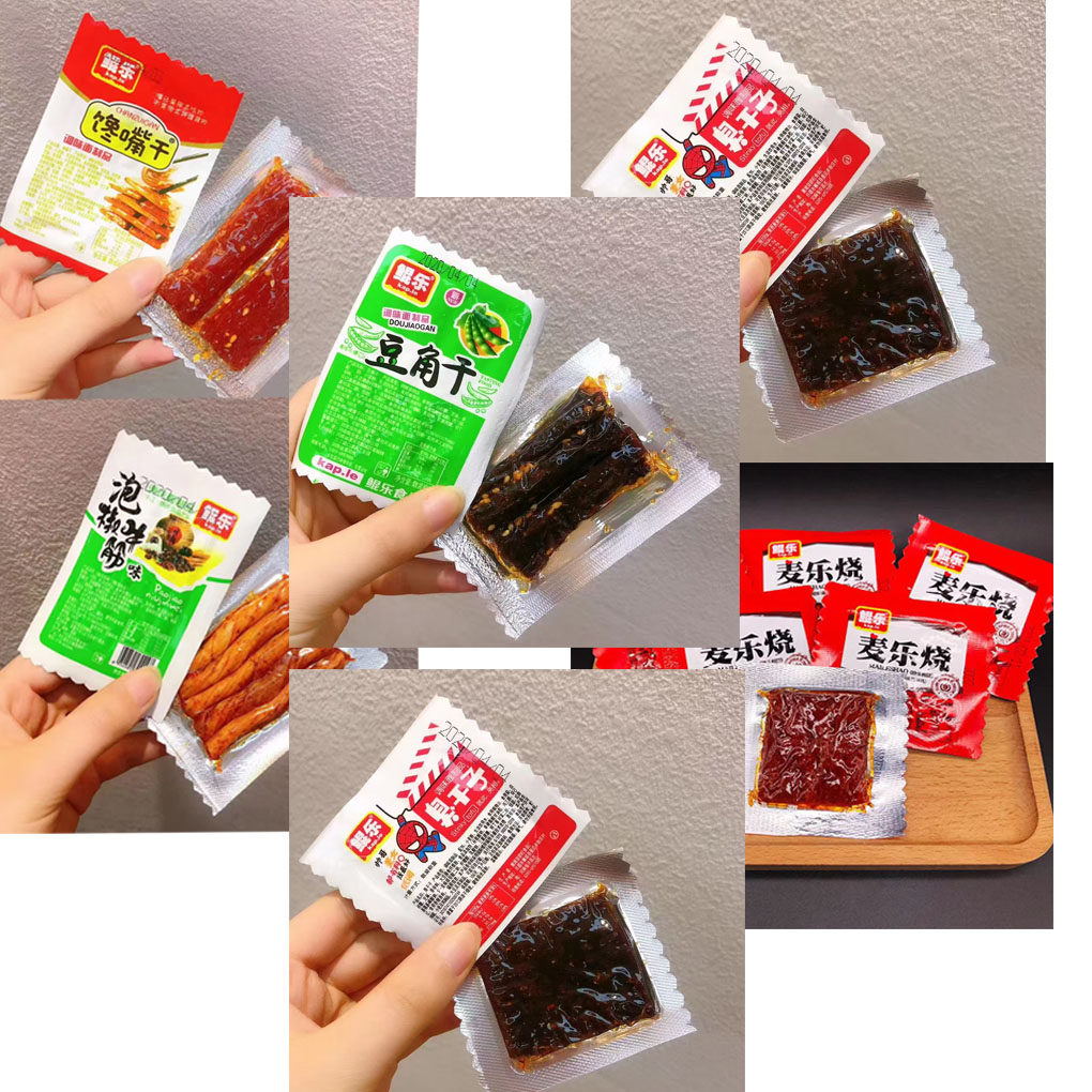 【鲲乐辣条散装组合】豆角干泡椒面筋制品