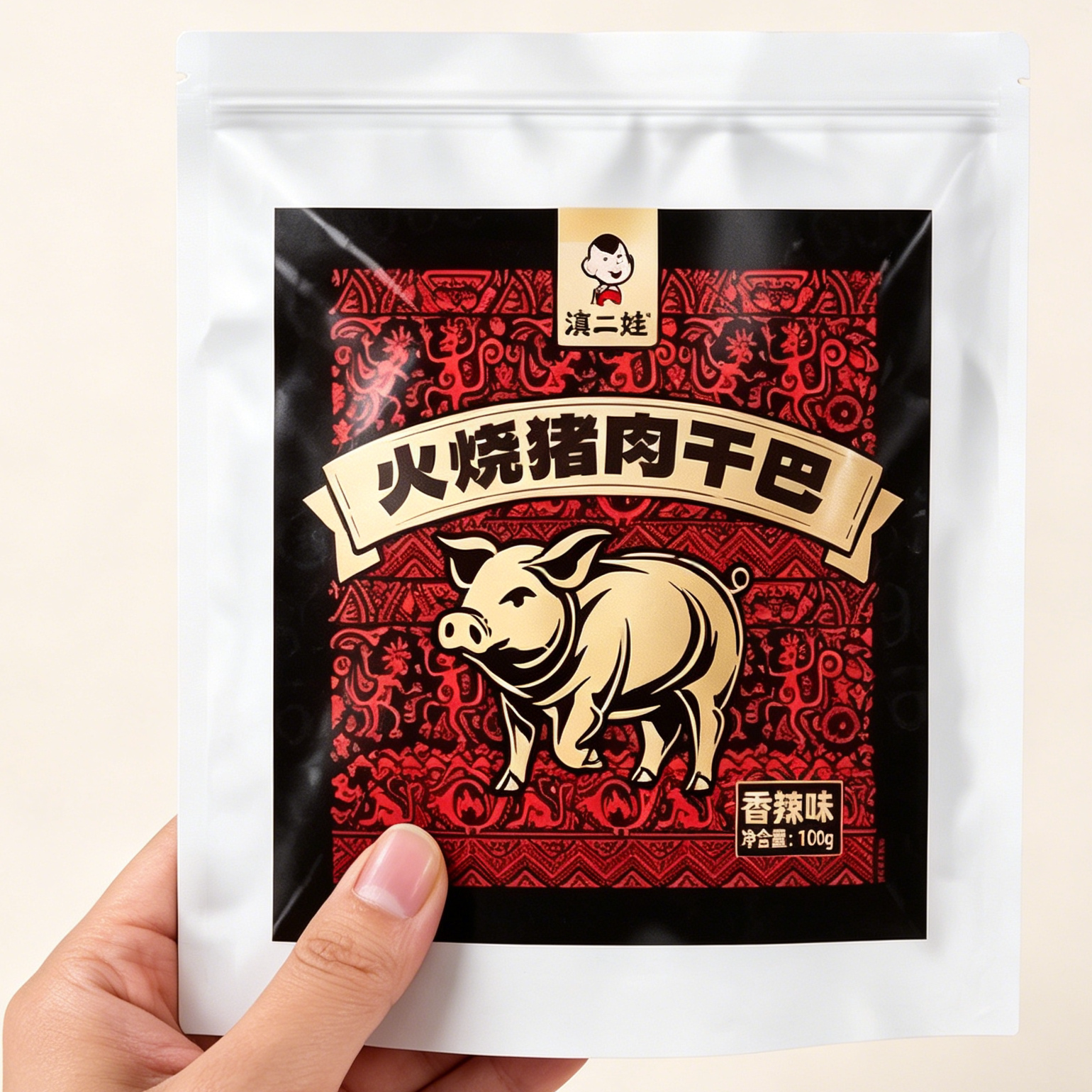 滇二娃云南火烧猪肉干巴丝风干手撕五香香辣猪肉解馋耐嚼零食小吃