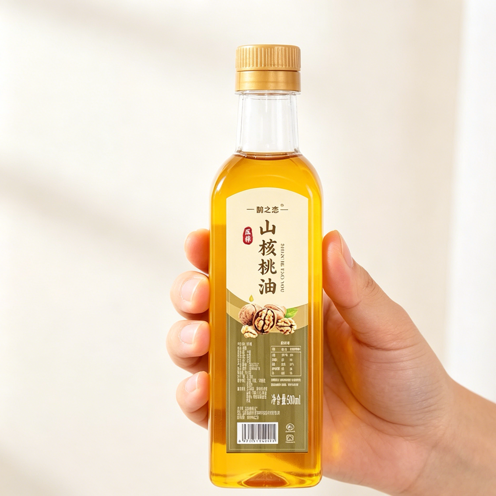 鹊之恋核桃油配料无添加物理压榨正宗桶装食用油家用健康