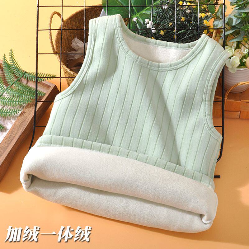 儿童加绒加厚背心宝宝女
