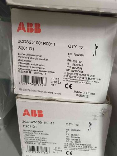 详询议价ABB微型断路器，S201-D1，全新原装，价格咨询