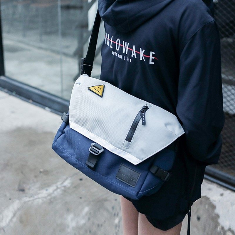 ACROSS潮牌新款百搭包包女大学生上课背包休闲大容量运动斜挎包男