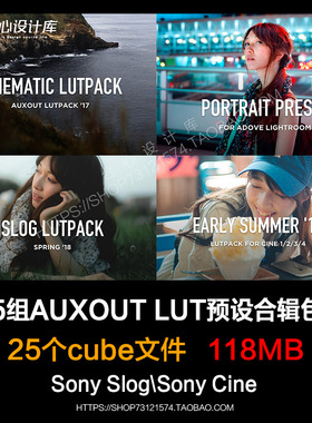 5组AUXOUT大神视频调色预设合集包索尼Slog Cine LUT 支持Pr Fcpx