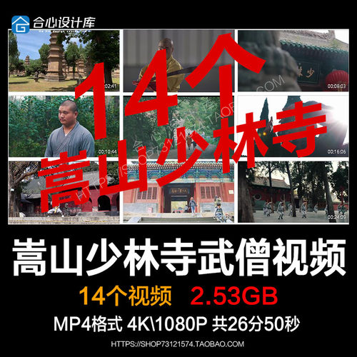 嵩山少林寺武僧练武少林功夫嵩山风景航拍延时视频素材