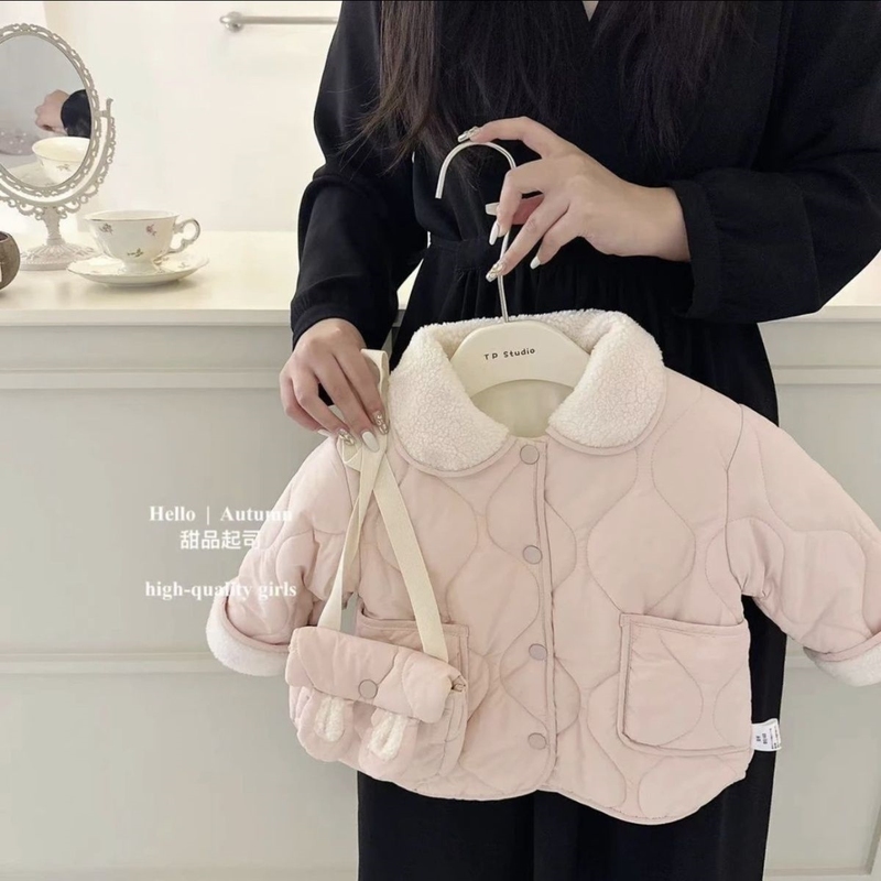 1岁女宝衣服女童棉服外套冬装小童棉衣儿童女宝宝加绒夹棉棉袄