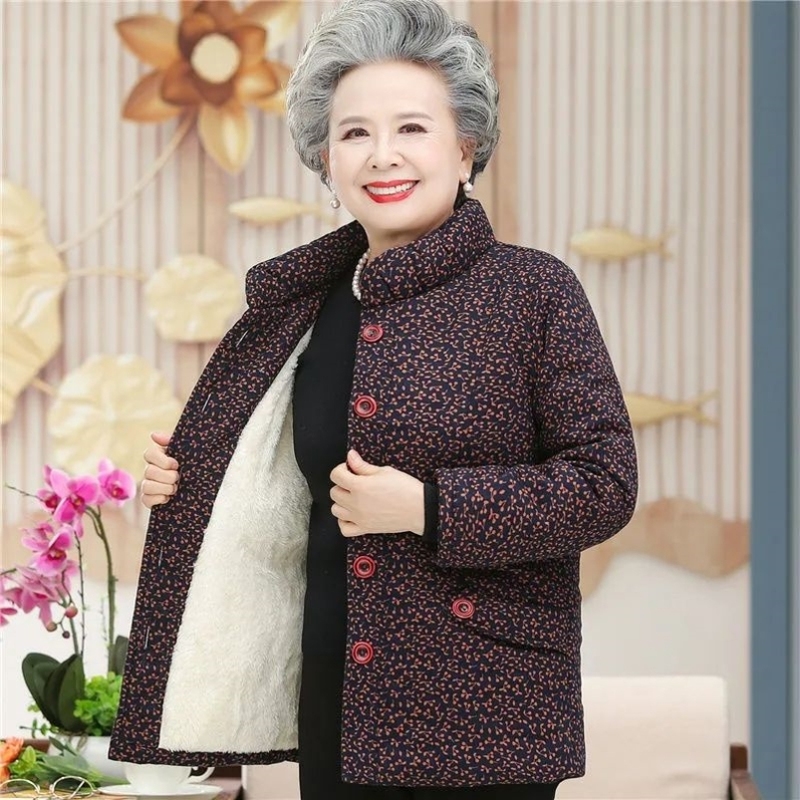老年人女款棉袄奶奶棉袄加绒加厚老年人衣服女妈妈棉衣冬装70岁80