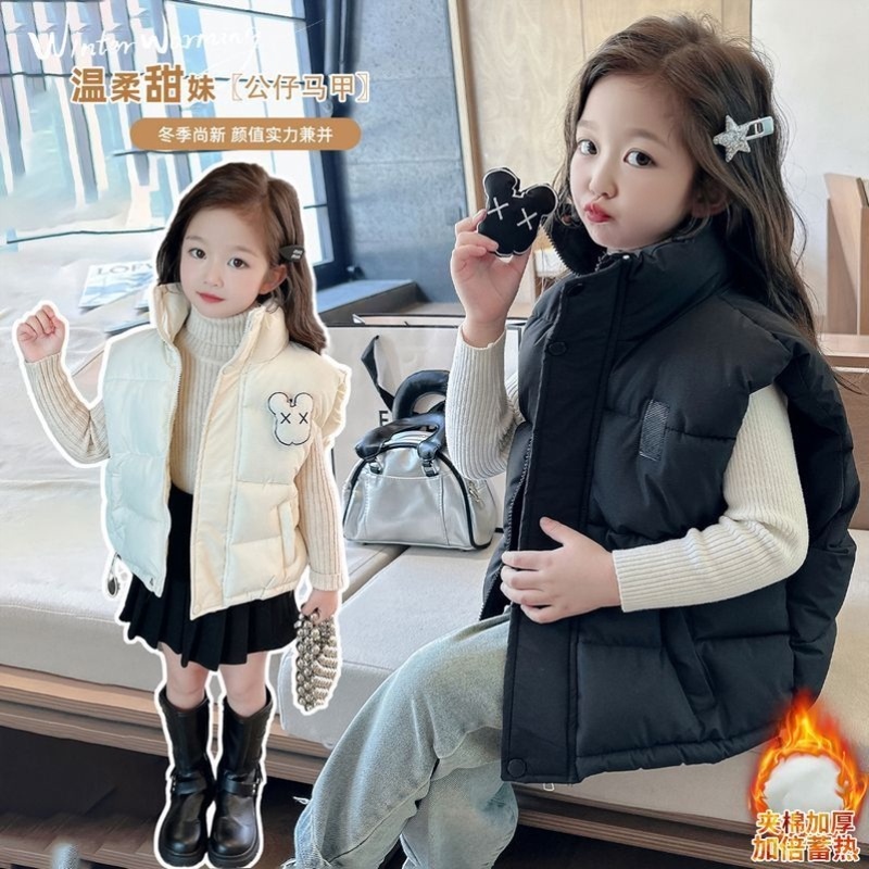 马甲儿童女孩韩版女童洋气马甲冬季马甲女儿童外穿儿童秋冬中大童