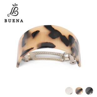 韩国气质简约醋酸板材弹簧夹马尾夹 弧形光板发夹头饰