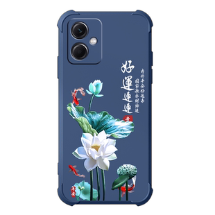 好运莲莲红米note12手机壳redminote12pro气囊防摔note12Turbo保护套pro+硅胶全包探索男女款极速版外壳国风