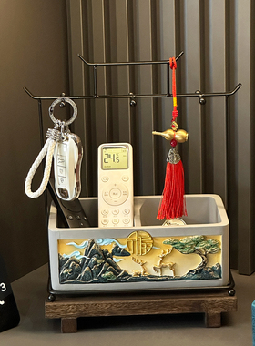 福鹿玄关钥匙收纳摆件简约高档