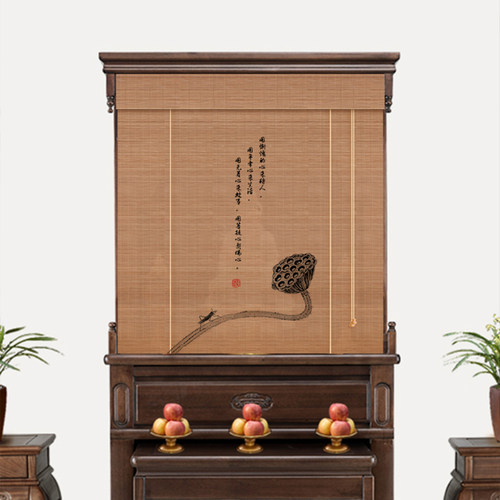佛龛遮挡帘家用禅意中式装饰帘