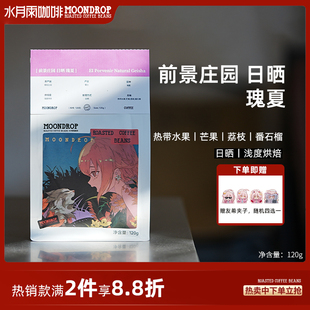 水月雨咖啡哥伦比亚前景庄园日晒瑰夏现烘浅度烘焙手冲咖啡豆磨粉