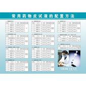 常用药物皮试液配置方法表挂图临床药物配伍禁忌表医院宣传海报图