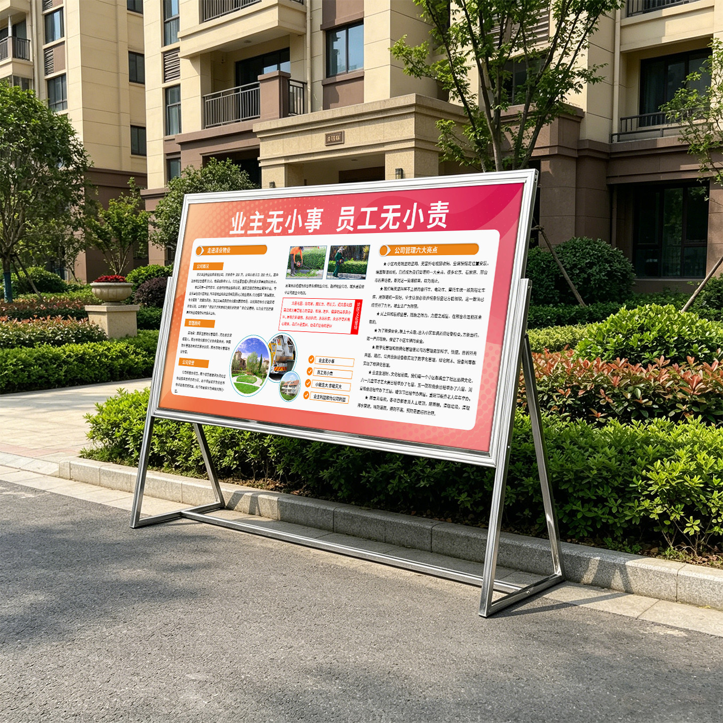定制不锈钢折叠海报展示架kt板展板广告展示牌广告牌教育宣传栏