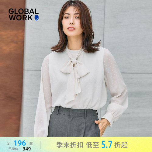 飘带波点提花衬衫 优雅凸显气质