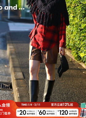 niko and ...时装靴女2025春夏日系黑色厚底高筒靴343127