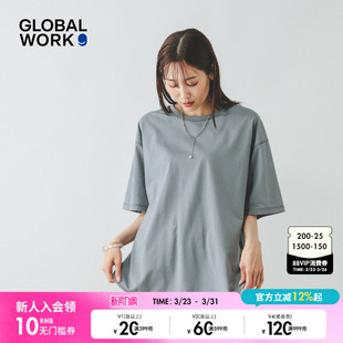 新款 T恤女2026年夏季 含棉圆领休闲上衣498386 WORK GLOBAL