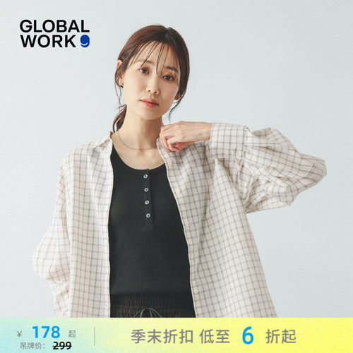 条纹格子衬衫  多色任选气质优雅