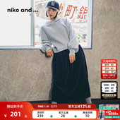 niko 撞色连帽针织长裙571839 新款 and ...连衣裙女2026春季