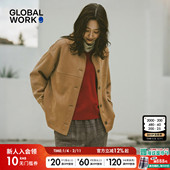 WORK 外套女2026春季 新款 GLOBAL 挺阔版 型通勤翻领夹克632429