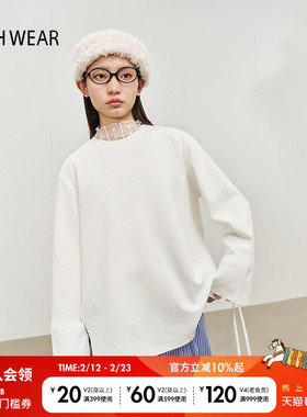 BUCH WEAR T恤女2025夏季新款纯色系带宽松休闲日系上衣326538