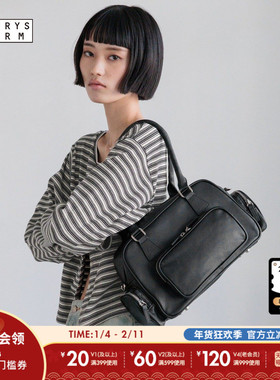 LOWRYS FARM提包女2026新款多口袋少女PU皮单肩斜挎包634373