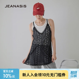 JEANASIS吊带女2025夏季 上衣574731 新款 休闲蕾丝花边无袖