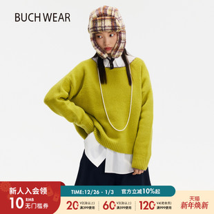 休闲明媚慵懒高级感编织衫 新款 621850 WEAR毛衣女2025冬季 BUCH