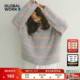 日系撞色条纹软糯编织衫 GLOBAL 581173 新款 长袖 WORK 毛衣女25冬季