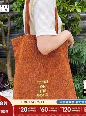 LOWRYS FARM单肩包女春季文艺复古字母LOGO手提包965748