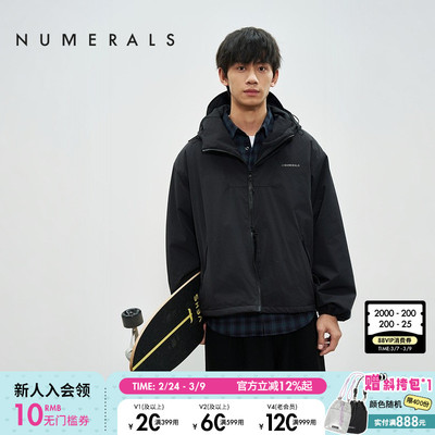 NUMERALS棉服男冬季新款运动宽松运动休闲连帽通勤厚外套144600